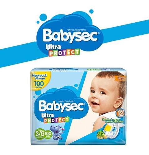 Pañales Babysec Baby Sec Ultraprotect Etapa 3/g X 100 Und