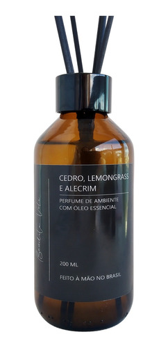 Aromatizador De Varetas Cedro, Lemongrass E Alecrim