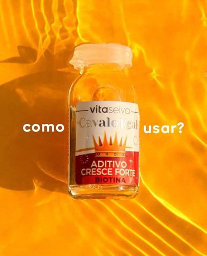 Kit2 Aditivo Biotina Cresce Forte Cavalo Real Vita Seiva10ml
