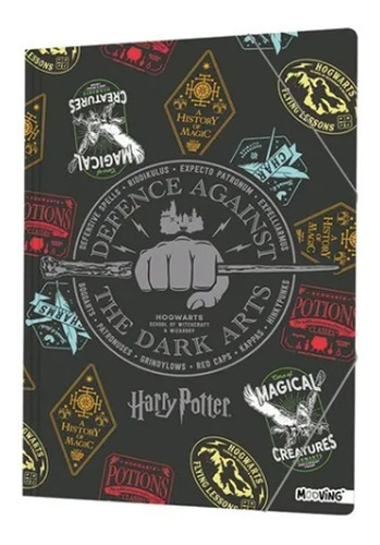 Carpeta Harry Potter Dibujo 3 Solapas Con Elástico