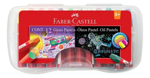 12 Óleo Pastel Faber Castell No Tóxicos En Caja Rígida
