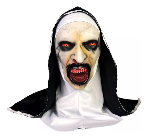 Disfraz De Monja Con Máscara De Látex Para Halloween