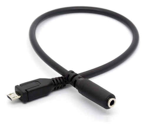 30cm/1ft Micro Usb 5 Pin Male To 3.5 Mm Female Audio Jack Ca