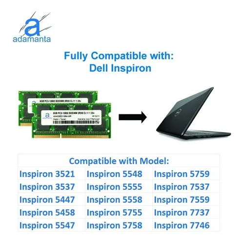Memoria Ram 16gb Adamanta (2x8gb) Upgrade Para Lenovo Flex Ideapad Thinkpad Ddr3l 1600mhz Pc3l-12800 Sodimm 2rx8