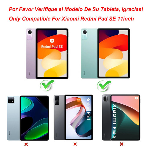 Funda Con Teclado Mouse Y Lápiz P/xiaomi Redmi Pad Se 11''