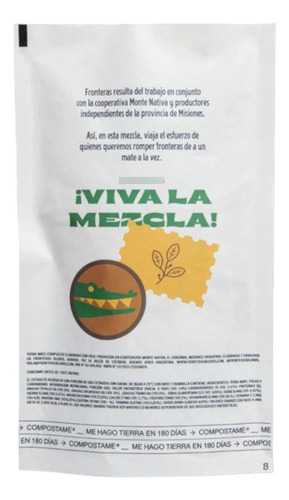 Yerba Mate Con Palo Sabor Poleo & Cardamomo 250g Frontera