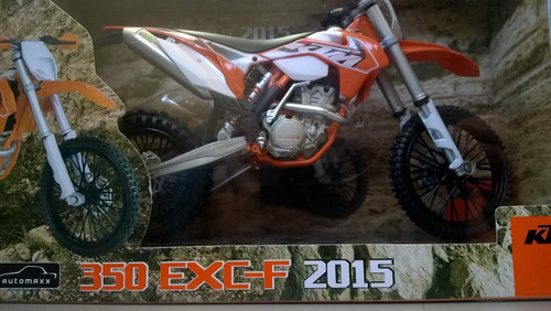 Moto Enduro A Escala 1/12 Ktm 350 Exc-f Blanca Modelo 2015