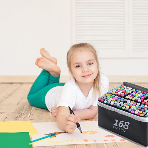 Juego De 168 Rotuladores De Doble Punta, Juego Multicolor