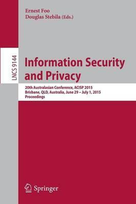 Libro Information Security And Privacy : 20th Australasia...