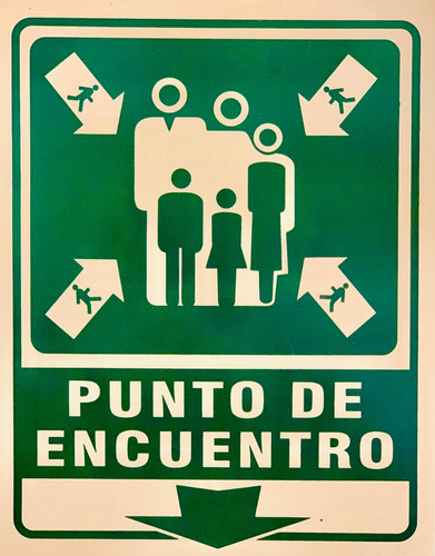 Cartel Punto De Encuentro En Alto Impacto De 28x23cm