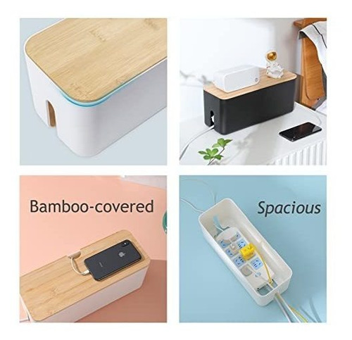 Caja Organizadora De Cables Mediana Para Computadora Tv