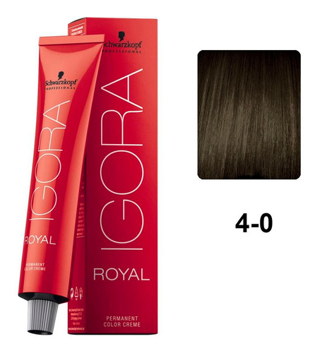 Imagem 1 de 1 de Schwarzkopf Igora Royal 60ml 4/0 Castanho Medio Natural