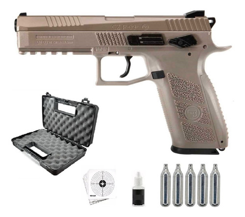 Airgun Pistola Asg Cz P09 Blowback Chumbinho 4.5mm Desert