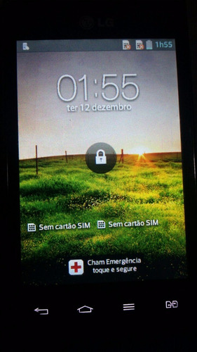 Celular - LG Optimus - Dual Chip Android 4.0 / 3g / Preto