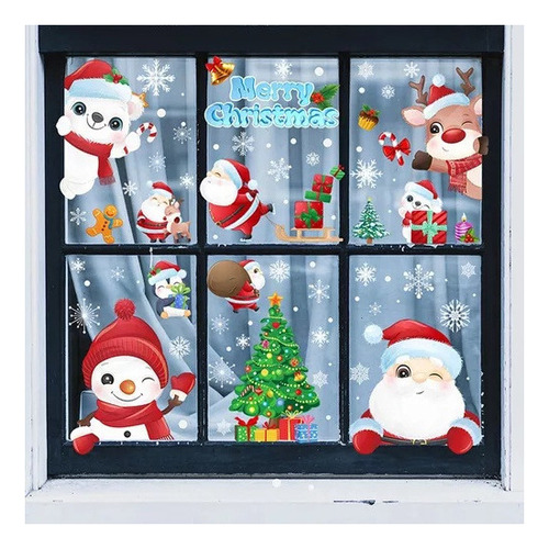 Adesivos Adesivos De Janela De Floco De Neve De Natal Para V