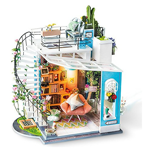 Rolife Diy Kit De Casa De Muñecas En Miniatura Duplex Loft 