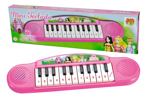 Brinquedo Meu Teclado Rosa Princesas Com Músicas Dm Toys