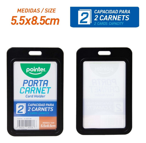 Porta Carnet Plastico Duro Pvc Tipo Estuche 5.5x8.5cm 30 Und