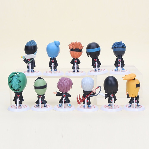 Kit 11 Action Figure Bonecos Naruto Hidan Madara Akatsuki