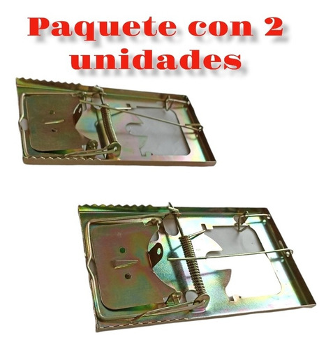 Imagen 2 de 6 de Trampa Metalica Ratón Grande X2