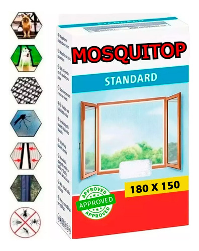 Cortina Mosquitero Ventana Insectos Universal 180 X 150 Cm