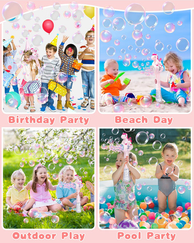 Varita Burbujas Unicornio Regalos Cumpleaños Niñas 3-6 Años. Color