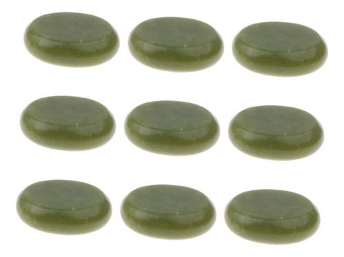 9 Unids Pro Caliente Calentada Jade Warmer Rock 5x6cm