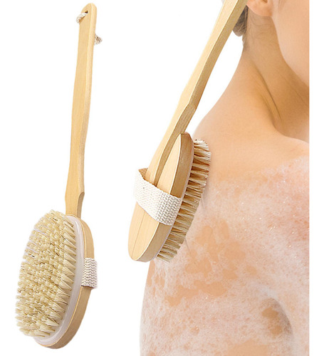Cepillo De Ducha Desmontable, Cepillo De Baño De Madera Con