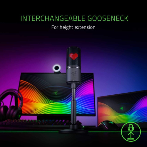 Micrófono Razer Seiren Emote condensador hipercardioide negro