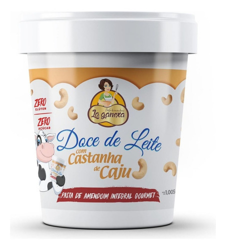 Pasta De Amendoim Doce De Leite Com Castanha De Caju 1kg - L
