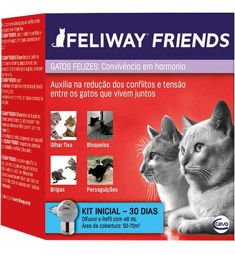 Feliway Friends Difusor Elétrico + Refil 48 Ml Ceva