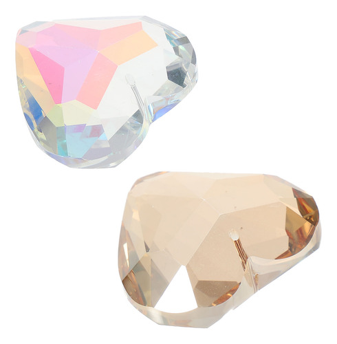Colgante En Forma De Corazón De Cristal Con Cadena De Ventil