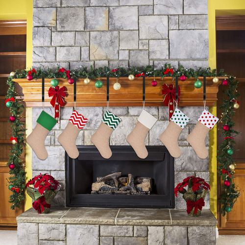 Soportes De Calcetines De Navidad Ganchos De Metal Decoració