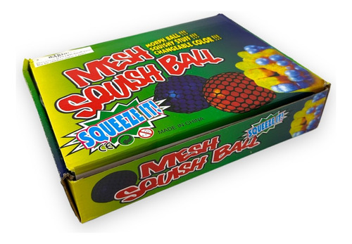 Pack X 12 Squeezee Pelota Multicolor Con Red Souvenir Cumple