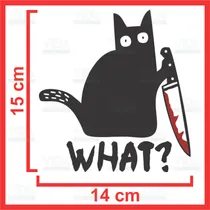 Comprar Calco Vinilo Gato What? Auto Camioneta Tuning Parabrisa