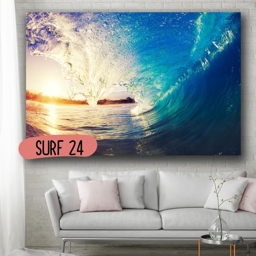 Cuadro Surf Olas Mar Playa 120x70 Otros Diseños Tela Canvas