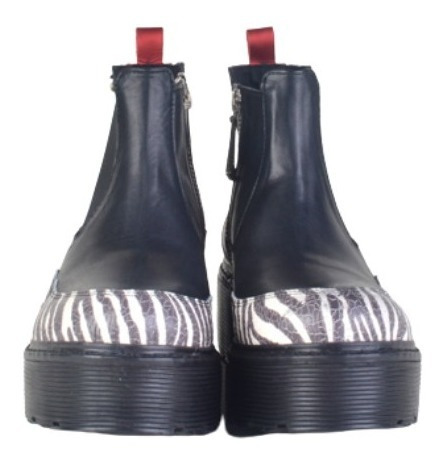 Imagen 4 de 7 de Botinetas Panchas Botitas De Mujer De Cuero Pietra - Ferraro