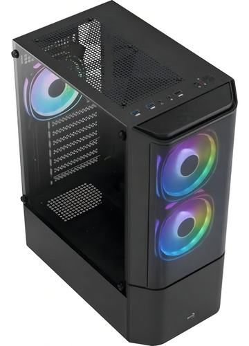 Chasis Gabinete Caja Gamer Aerocool Quantum Mesh X3 Fan Argb
