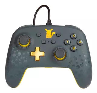 Mando Pro Powera Con Cable Nintendo Switch Pikachu Grey