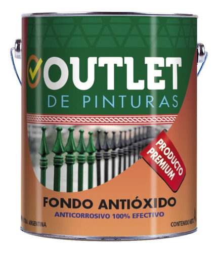 Antioxido X 4 Litro Rojo Gris Blanco Negro Verde Mate