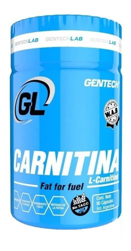 Carnitina Gentech X90 Quemador Natural Efectivo Abodminal