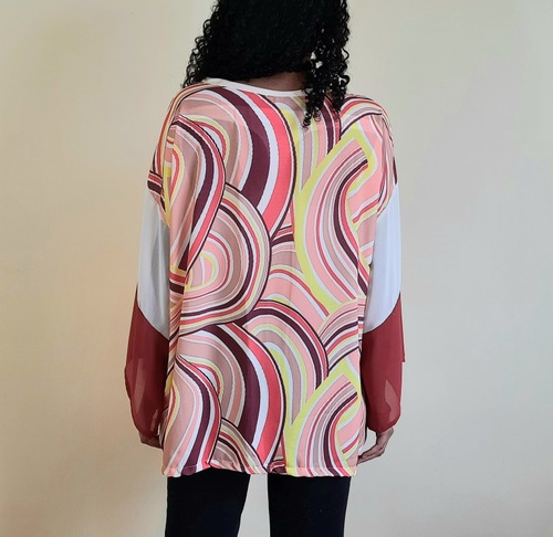 Imagem 5 de 5 de Blusa Bata Feminina Tecido Giovana