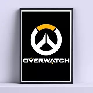 Cuadro Overwatch Logo 30x40cm Con Vidrio