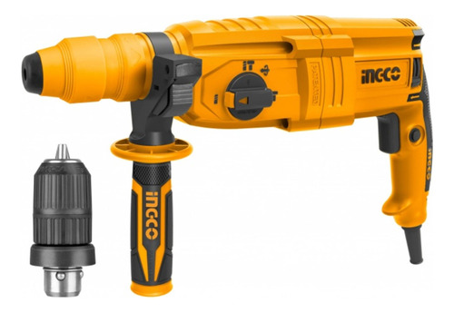 Rotomartillo electroneumático Ingco RGH9028-2 amarillo y negro frecuencia de 50Hz/60Hz con 800W de potencia 110V/220V