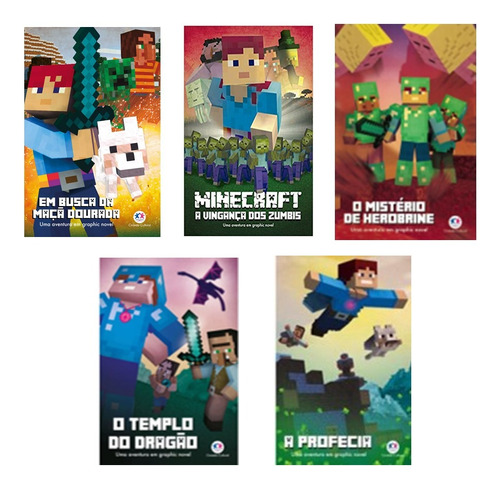 Minecraft - Uma Aventura Em Graphic Novel - 5 Livros - Ciranda Cultural