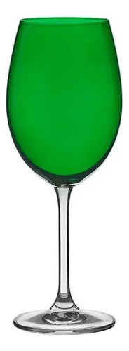jogo 6 Taças 580ml Bordeaux Verde Cristal Ecológico Bohemia