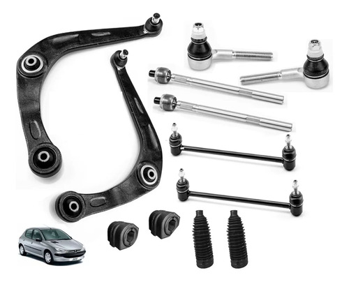 Kit Horquillas Bieletas Terminal Tornillos Peugeot 206 99-08