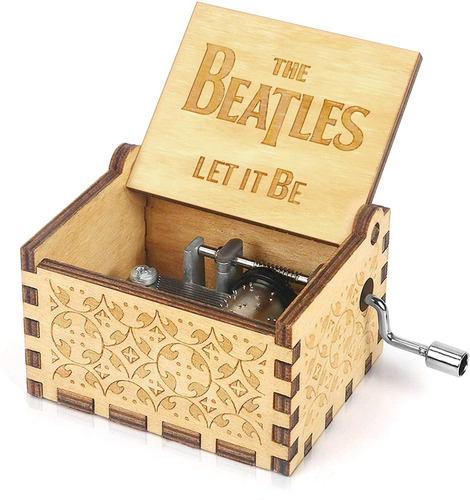 Caja Musical The Beatles Let It Be Madera Regalo Fans Musica