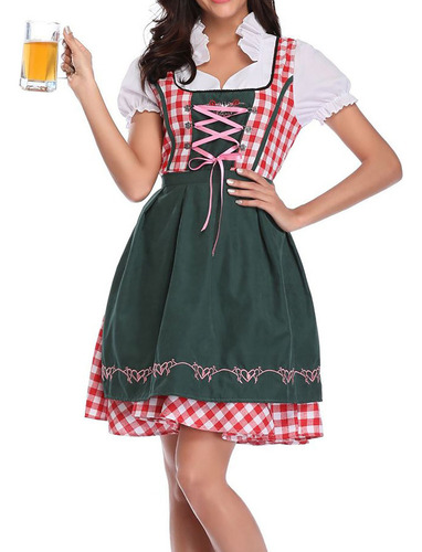 Ropa De Sirvienta Femenina Oktoberfest Cosplay Uniforme Ve