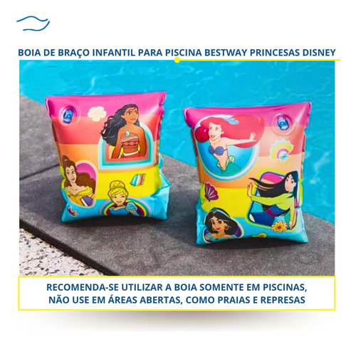 Boia De Braço Inflável Infantil Princesa Disney Bestway Mor